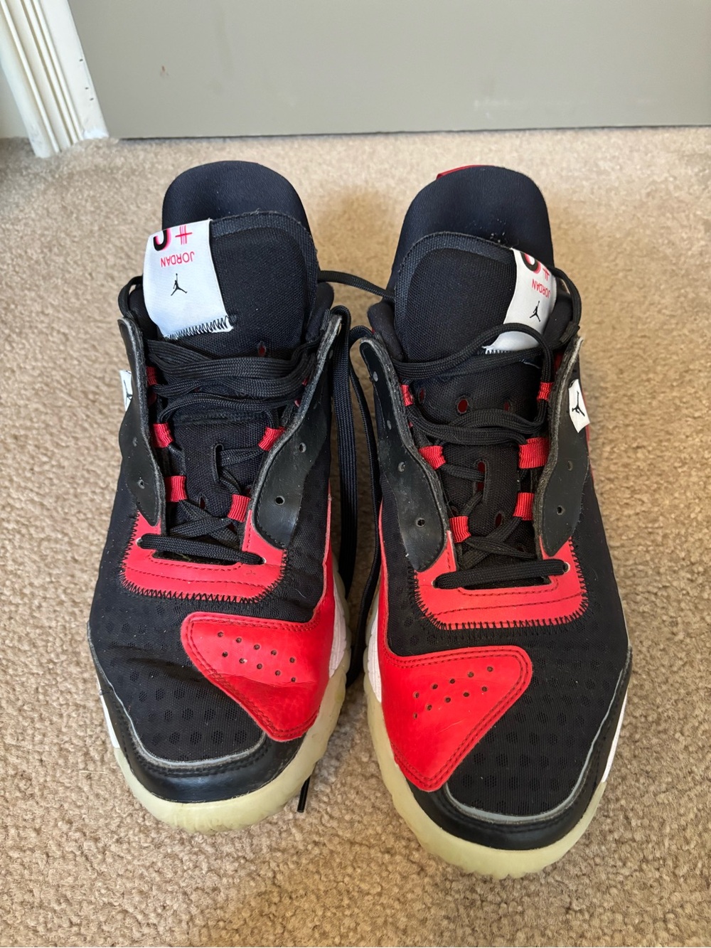 Air Jordan Men's Black & Red Sneakers shoes